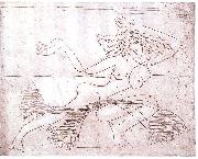 Ernst Ludwig Kirchner, Female dancer - etching